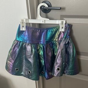 Iridescent Girls' Skater Skirt - Shimmer Green/Purple